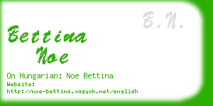 bettina noe business card